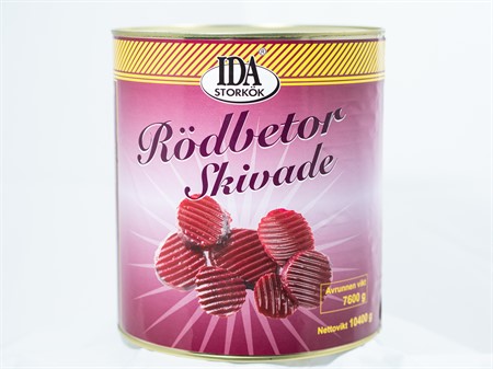Rödbetor skivade 10,4kg (7,6kg) IDA
