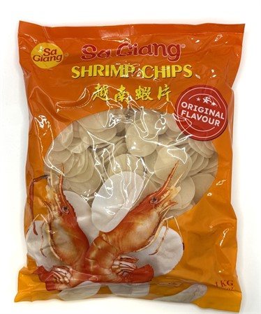 Räkchips Råa 12x1kg  Sagiang