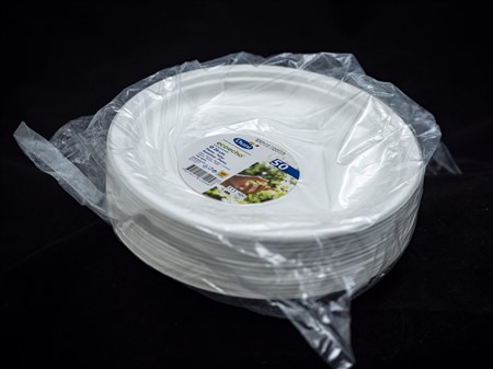 Tallrik fiber (Stark) 26cm White 8x50st