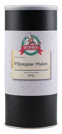 Vitpeppar malen 500g Pedros